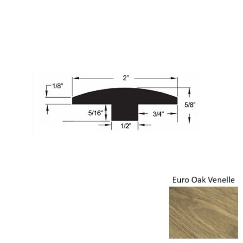 Provence Iii Euro Oak Venelle Hardwood Moulding / Trim - 2" X 78" T Molding - Urethane