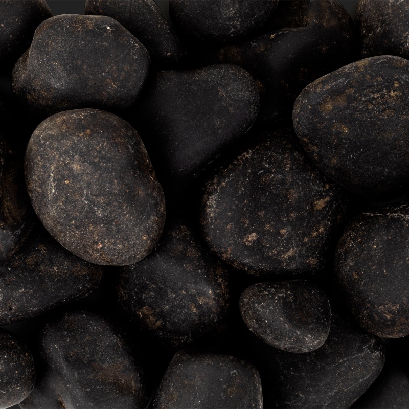 Bagheera Black Medium Marble Loose Pebble - Tumbled - Random Sizes