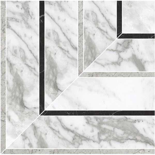 La Marca Arabescato Porcelain Mosaic - Picco - Matte