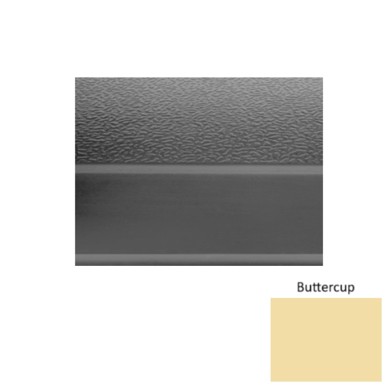 Solid 93 Buttercup Textured Rubber (Sq) Stair Tread - Textured