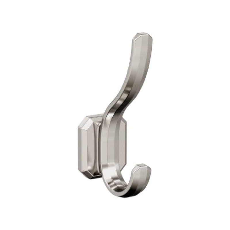 Granlyn Zinc Double Prong Decorative Hook – Polished Nickel