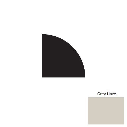 Johnsonite Grey Haze Rubber Moulding / Trim - 3/4" X 8 Ft (96") X 3/4" Millwork Quarter Round - Millwork Quarter Round
