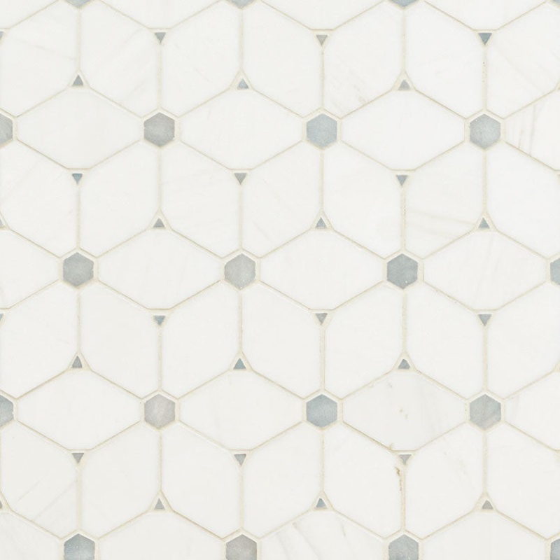 Cecily Grigio Marble Mosaic - Cube - Polished