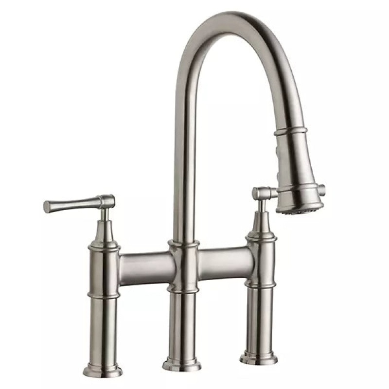 Lkec2037ls Explore Lustrous Steel Brass Kitchen Faucet - One Hole - Lustrous Steel