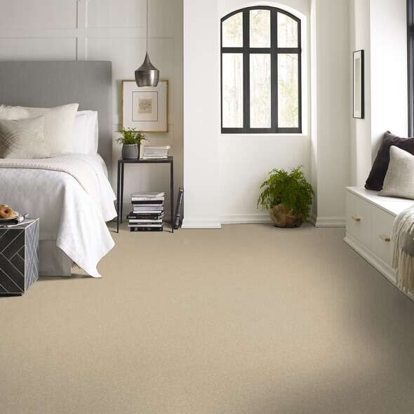 Caress By Shaw Quiet Comfort Classic Iii Gentle Doe Nylon Carpet - Textured