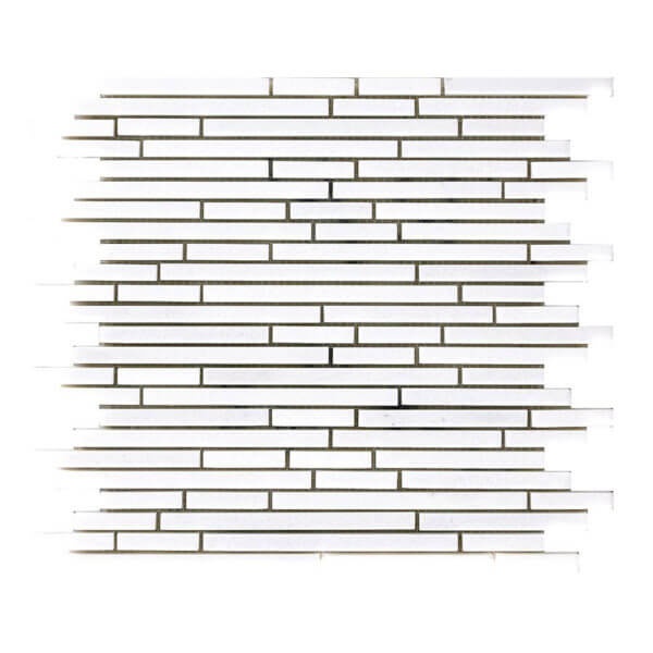Thassos Marble Mosaic - Sticks - Natural