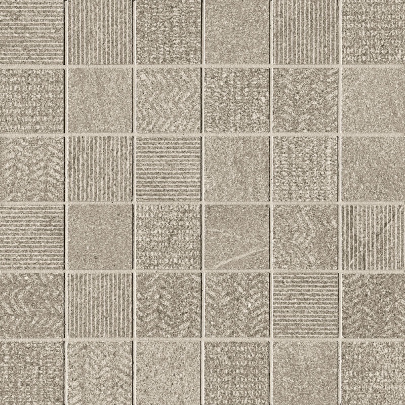 Nextone Taupe Porcelain Mosaic - 2" x 2" - Natural