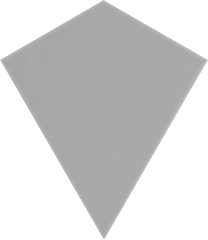 Skite Gray Ceramic Tile - Glossy - 6" X 7" Diamond