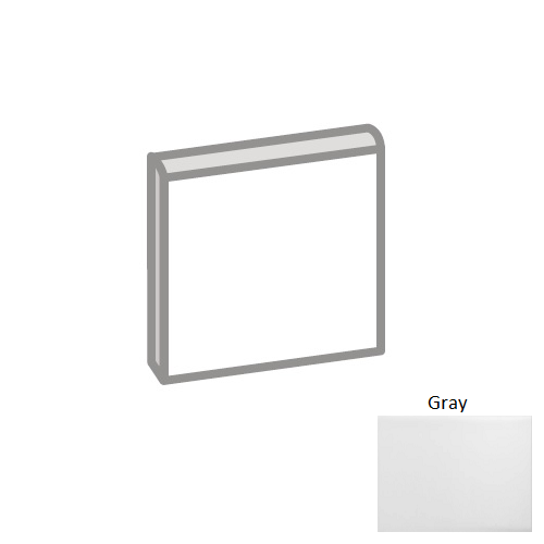 Catch Gray Ceramic Wall Trim - 2" x 2" Bullnose Corner