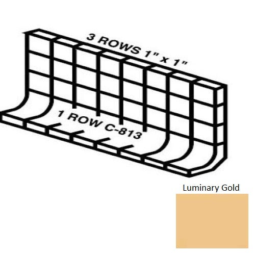 Keystones Unglazed Mosaic Luminary Gold Porcelain Wall Trim