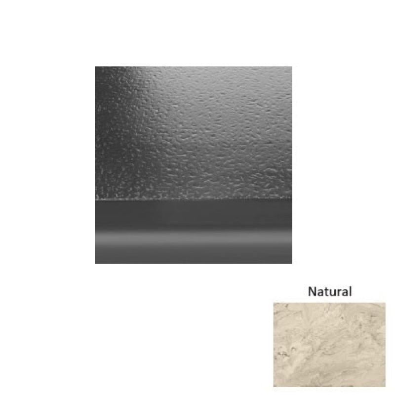 Marbleized 95 Natural Hammered Rubber (Sq) Stair Tread With Riser - Hammered