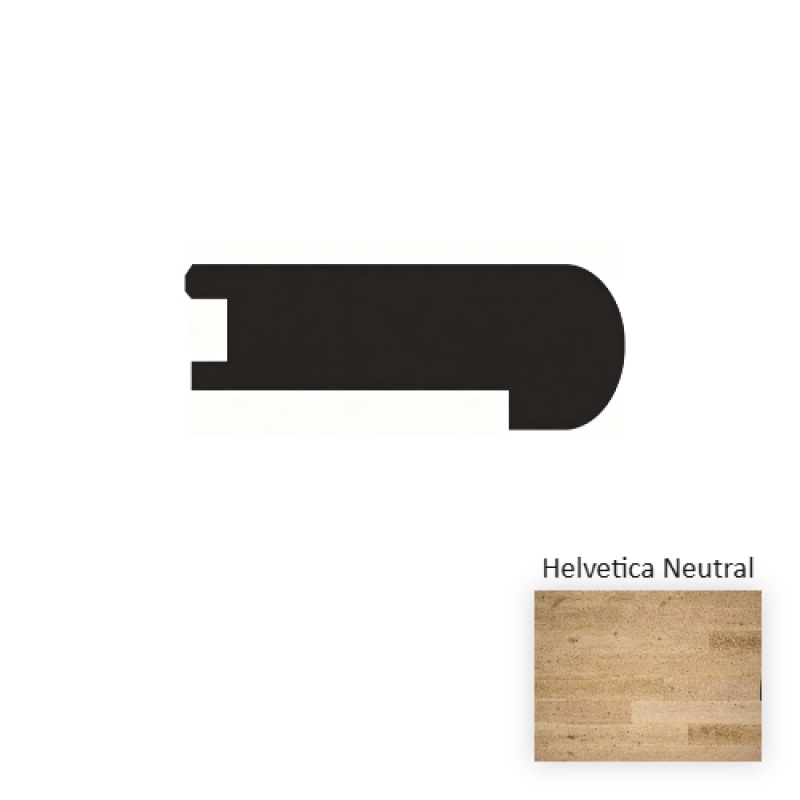 Inscription Helvetica Neutral Hardwood Moulding / Trim - 3" X 90" Flush Stair Nose - 3" X 90"