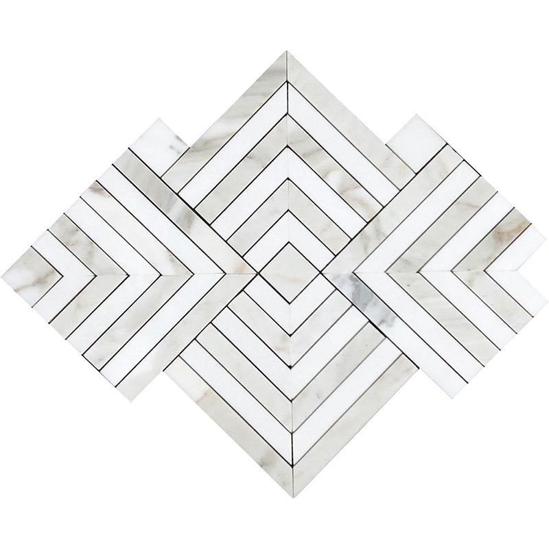 Tuscany Calacatta Gold / Thassos Marble Mosaic