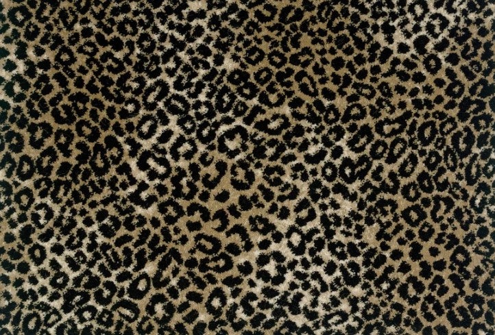 Lake Jaguar Taupe Black Polypropylene Carpet - Pattern