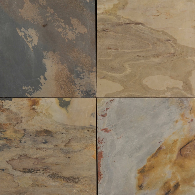 Autumn Slate Tile - Honed - 12" X 12"