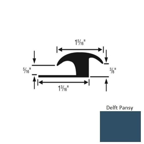 Flextones Delft Pansy Vinyl 160 Carpet Transition