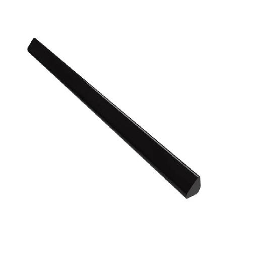Back To Basics Nero Ceramic Wall Trim - 0.5" X 10" Jolly - Glossy
