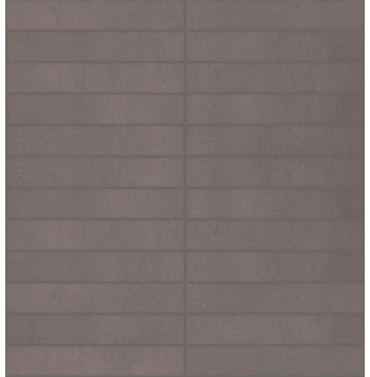 Synchronic Charcoal Porcelain Mosaic - 1" X 6" Stacked - Matte
