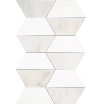 Perfit Mosaix Paradise & Thassos Natural Stone Mosaic - Half Hexagon - Polished