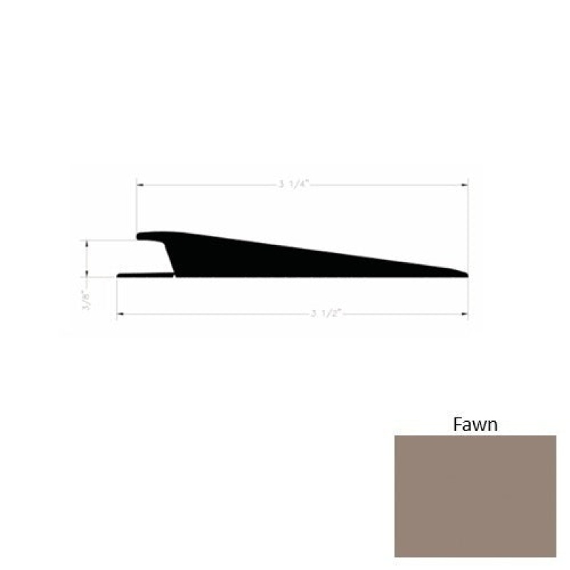 Solid 74 Fawn Rubber Rolling Traffic Transition