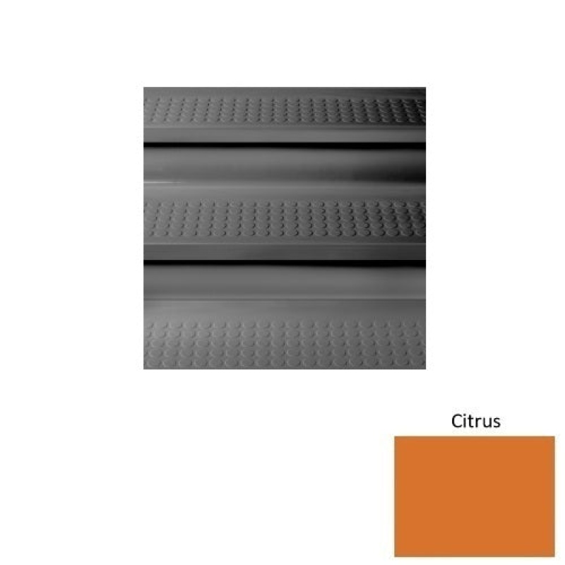 Solid 96 Citrus Vantage With Riser Rubber (Sq) With Galley Red Abrasive Strip Stair Tread With Dupont Kevlar - Textured