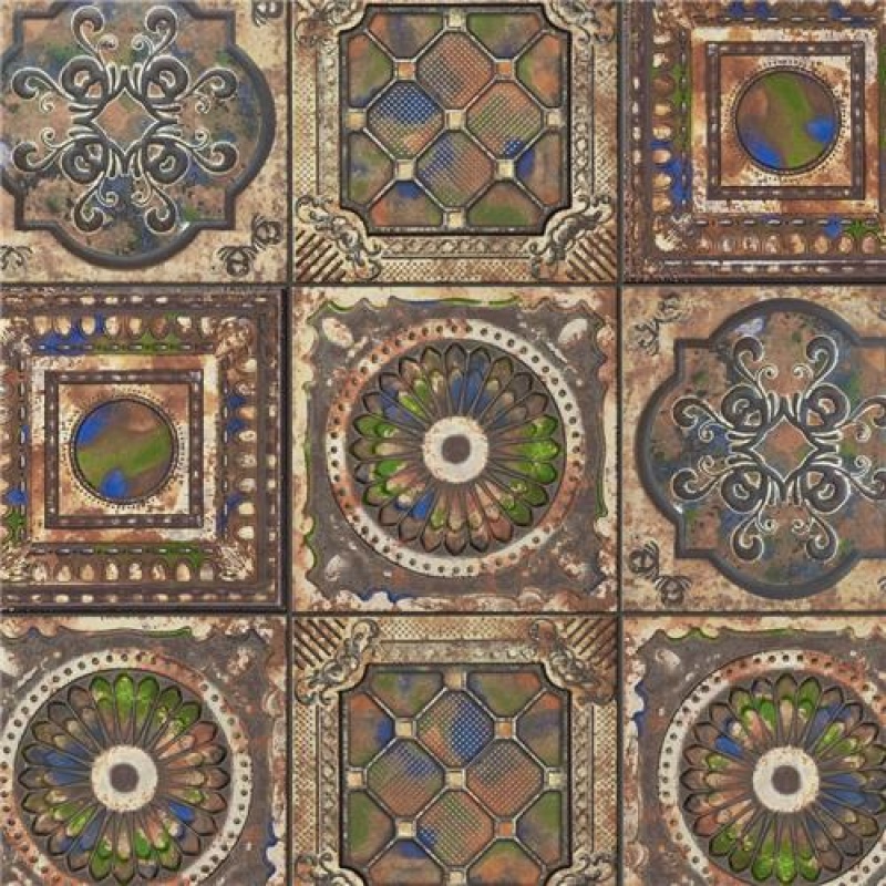 Ritz Anticato Color Ceramic Tile - Satin - 7 7/8" X 7 7/8"