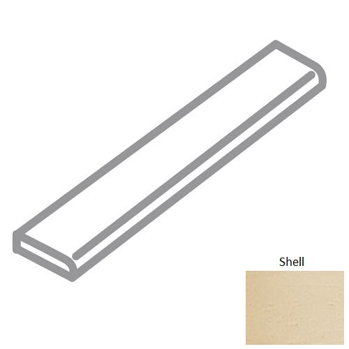 Aura Shell Ceramic Wall Trim 4" x 12" Bullnose