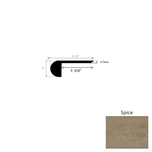 Performer Spice Luxury Vinyl Flush Stair Nose Trim