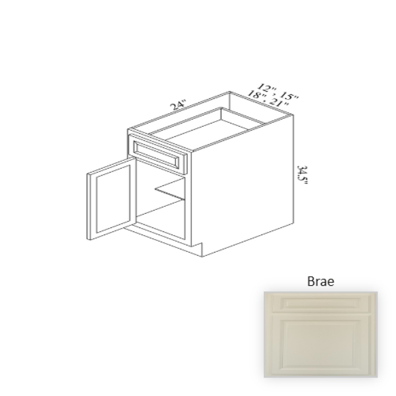 B12 Brae Wood Kitchen Base Cabinet