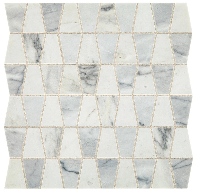 Sublimity Cirrus Storm Marble Mosaic - Trapezoid - Honed