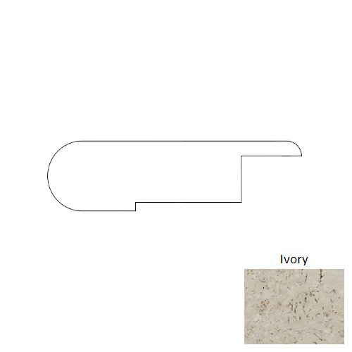 Eco Nomical Ivory Cork 78" Overlap Stair Nose