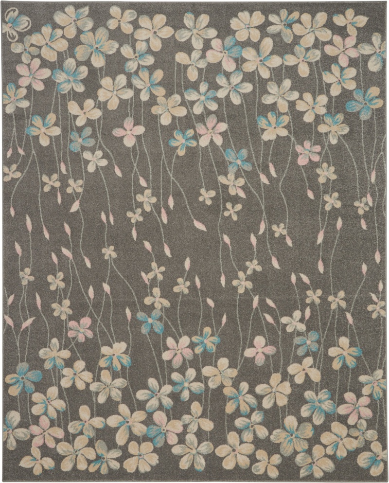 Tranquil Tra04 Grey / Beige Polypropylene Contemporary Area Rug 9 Ft X 12 Ft