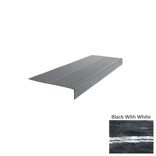 Type 550 Black Rubber Stair Tread, 12" x 72"