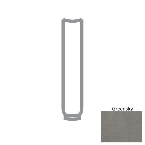 Sky Greensky Porcelain Wall Trim - 1" X 6" Cove Base Out Corner - Honed