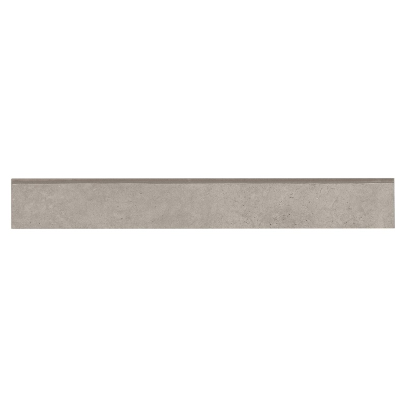 Materika Silver Porcelain Floor & Wall Trim - 3" X 24" Bullnose - Matte