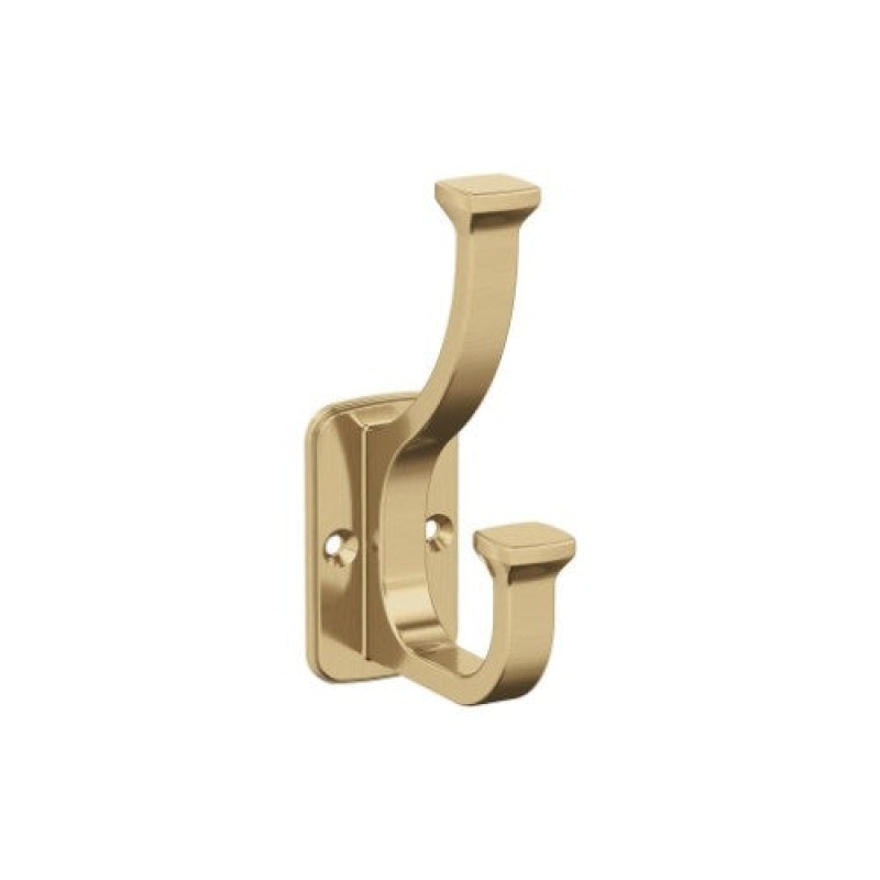Alder Zinc Double Prong Decorative Hook - Champagne Bronze - 4 1/2" (114 Mm) Length
