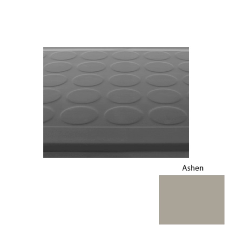 Solid 92 Ashen Low Profile Raised Circular Rubber (Sq) Stair Tread - Textured