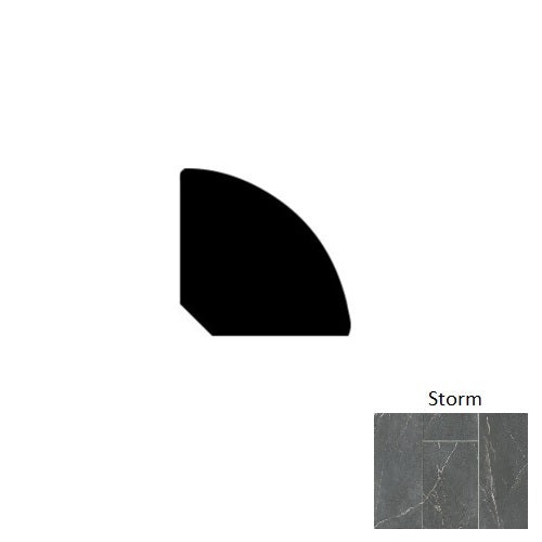 Adura Max Rectangles (Mar) Baltic Stone Storm Luxury Vinyl Moulding / Trim - 94" Quarter Round - Embossed