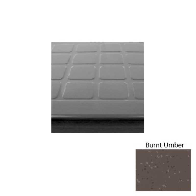 Symmetry 94 Burnt Umber Raised Square Rubber (Sq) Stair Tread - Textured