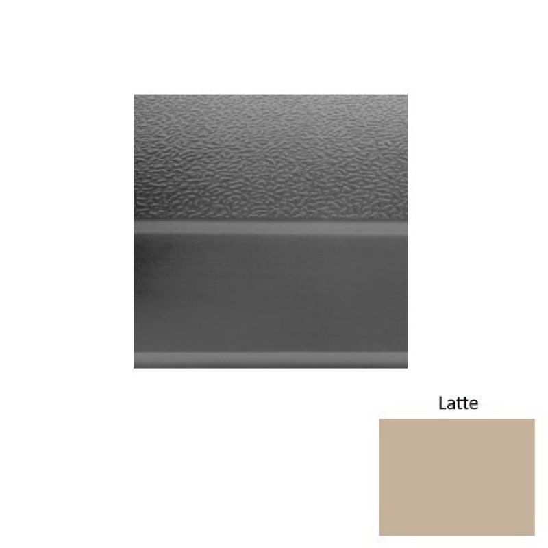 Solid 93 Latte Rubber (Sq) With Galley Red Abrasive Strip Stair Tread With Dupont Kevlar - Textured