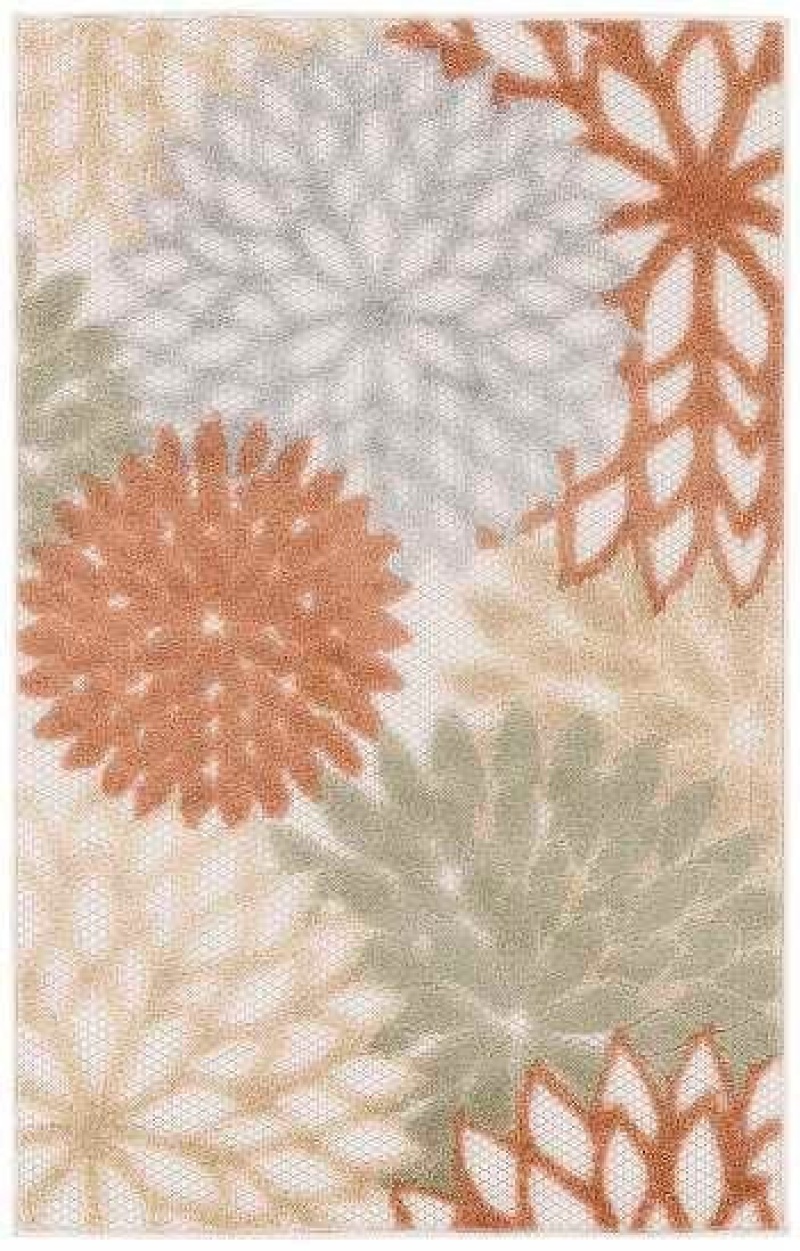 Aloha Ivory Multicolor Alh05 Polypropylene & Polyester Contemporary Area Rug - 10 Ft X 13 Ft - Ivory Multicolor
