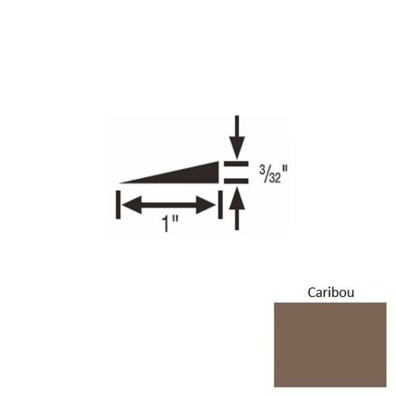 Solid 48 Caribou Rubber Reducer Strip