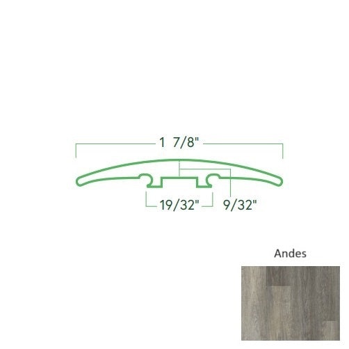 Rescue Andes Luxury Vinyl Moulding / Trim - 96" 3 In 1 Reducer - Ceramic Bead