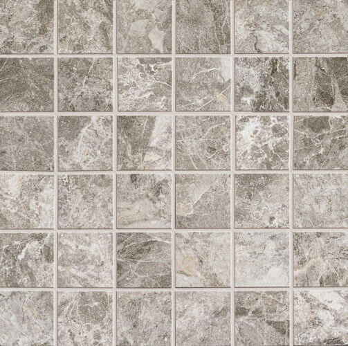 Mun Grey Porcelain Mosaic - 2" X 2" - Matte