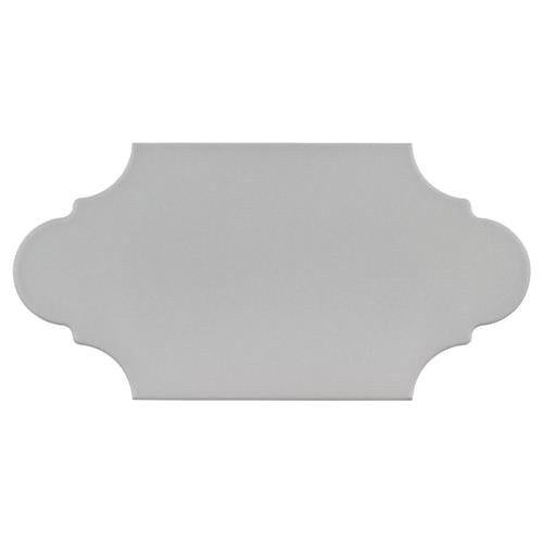 Textile Basic Provenzal Silver Porcelain Tile - Glossy - 6 3/8" X 12 7/8"