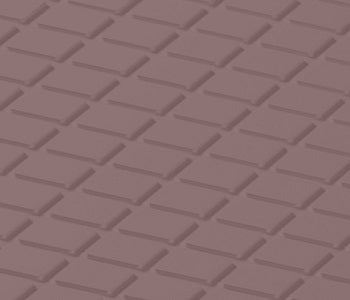 Johnsonite Misted Plum Diamond Solid Color Rubber Tile - Textured - 24" X 24"