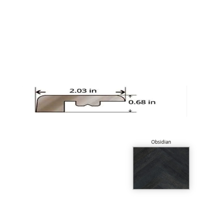 Emporium Oak Obsidian Hardwood Moulding / Trim - 84.25" Threshold - Truemark Glaze Tek