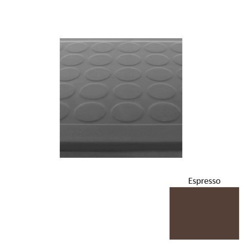 Solid 92 Espresso Low Profile Raised Circular Rubber (Sq) Stair Tread With Dupont Kevlar - Textured