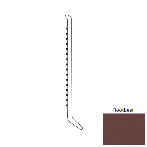 Rootbeer Rubber Moulding / Trim 6" Cove Wall Base