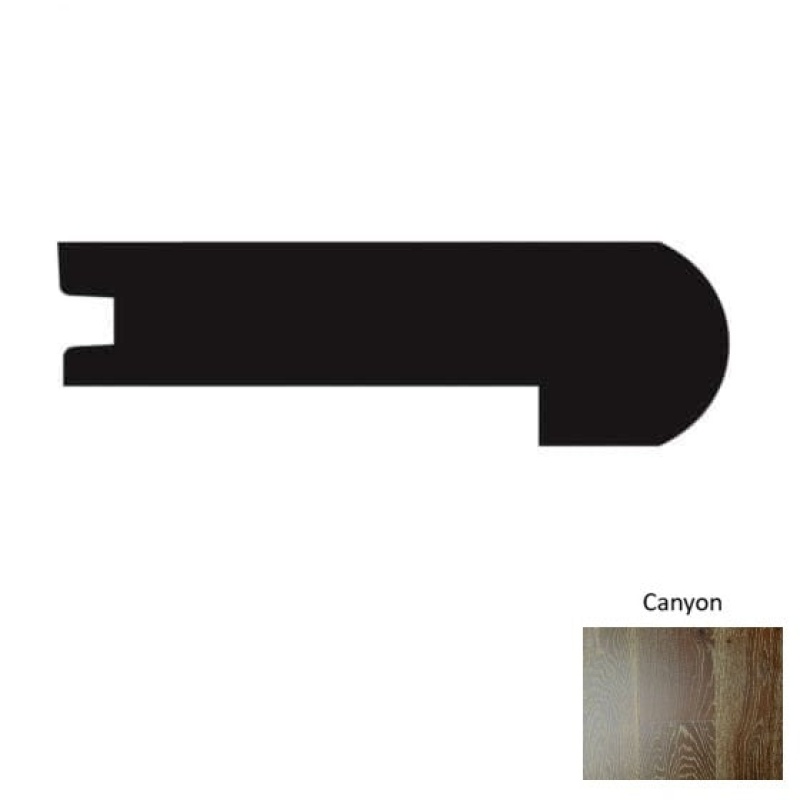 Designer Canyon Hardwood Moulding / Trim - 94" Flush Stair Nose - Wire Brushed